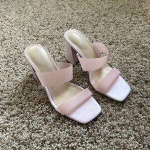 Nine West Light Pink Heeled Sandals Women’s Size 6.5 NWOT